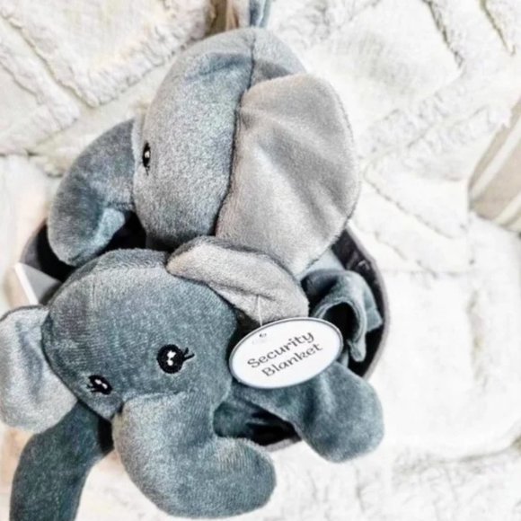 Sammy & Lou Elephant 3 Piece Plush Gift Set Bucket,Gray - Picture 5 of 6